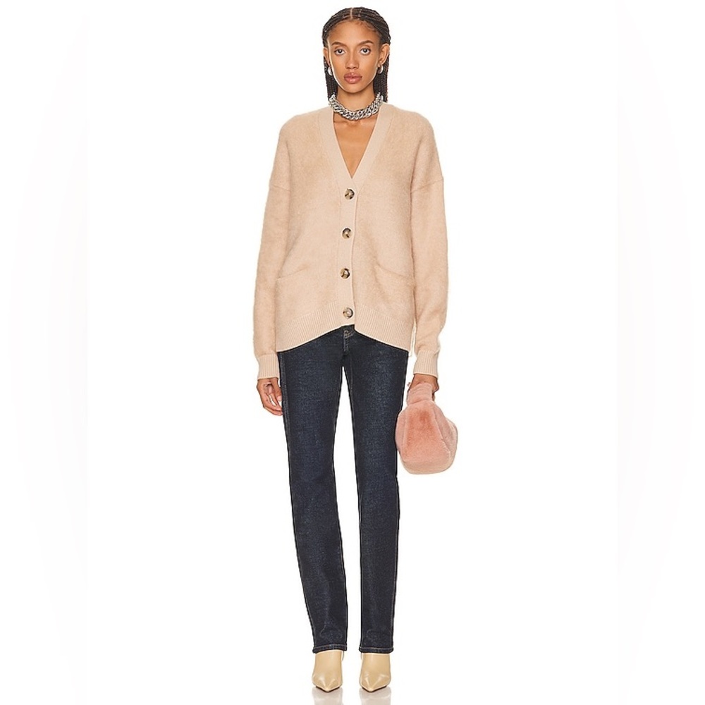 🍁⛄️ACNE STUDIOS MOHAIR WOOL FLUFFY CARDIGAN Warm Beige Grandpa Knitted - Picture 7 of 14